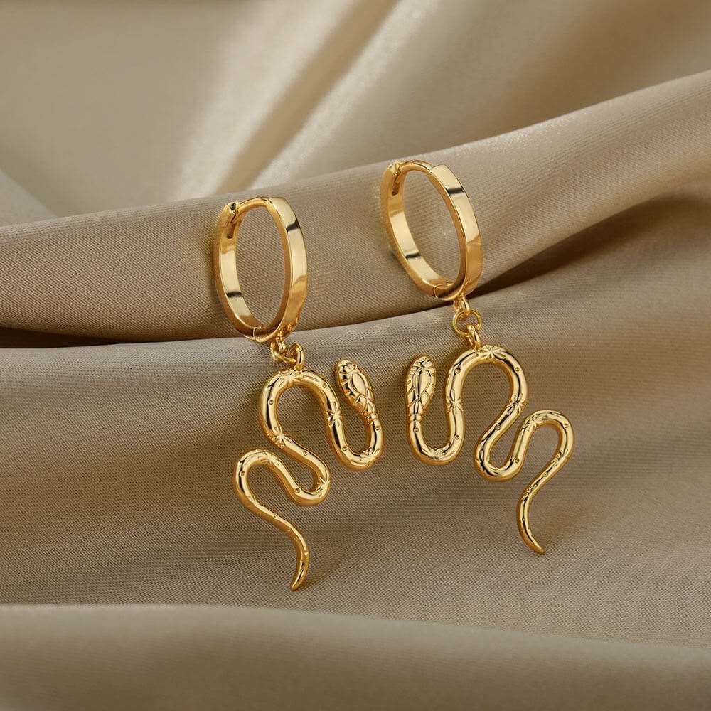 Bohemian-Snake-cobra-Drop-Earrings-For-Women-trendy-Jewelry-Gold