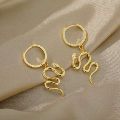 Boho-Snake-cobra-Drop-Earrings-For-Women-trendy-Jewelry-Gold