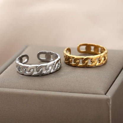 Delicate-Goldl-Chain-Rings-For-Women-Retro-Adjustable-Ring-Trendy