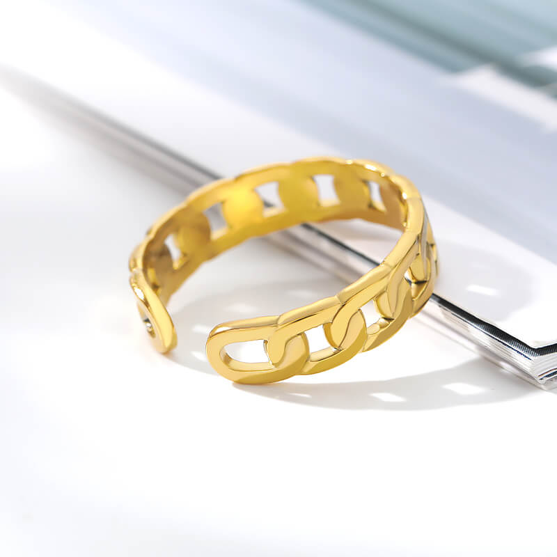 Delicate-Goldl-Chain-Rings-For-Women-Retro-Adjustable-Ring