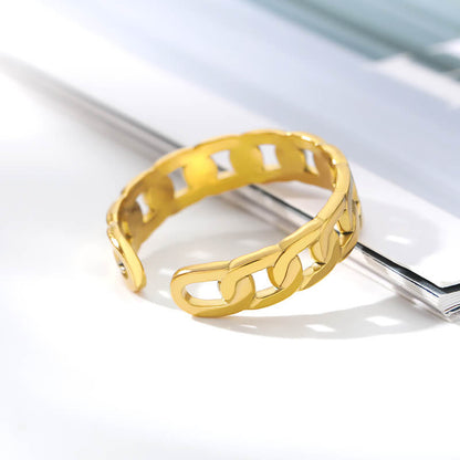 Delicate-Goldl-Chain-Rings-For-Women-Retro-Adjustable-Ring