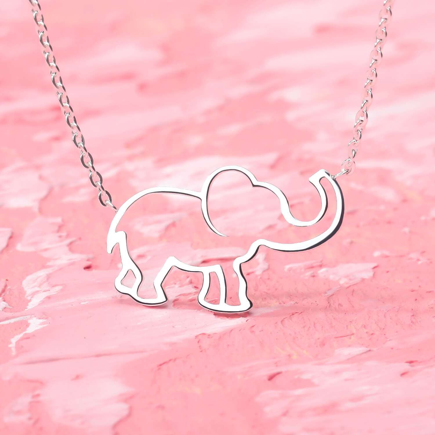 Elephant-pendant-animal-necklace-women-silver-layering-jewelry