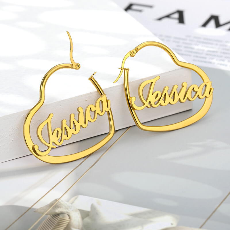 Gold-Name-Hoop-Earrings-Casual-Personalized-Jewelry-Girls-Street-Style