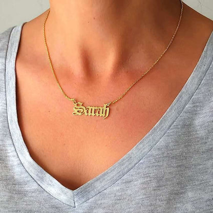 Gothic-Jewelry-Custom-Old-English-Name-Necklace-Men-WOmen-Gold