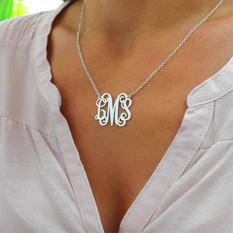 Monogram-Jewelry-Custom-Initials-Necklace-Women-Rose-Silver-Personalized-Jewelry