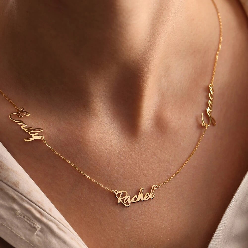 Personalized-Multiple-three-Names-Necklace-Custom-Nameplated-Pendant-Gold-jewelry-Women