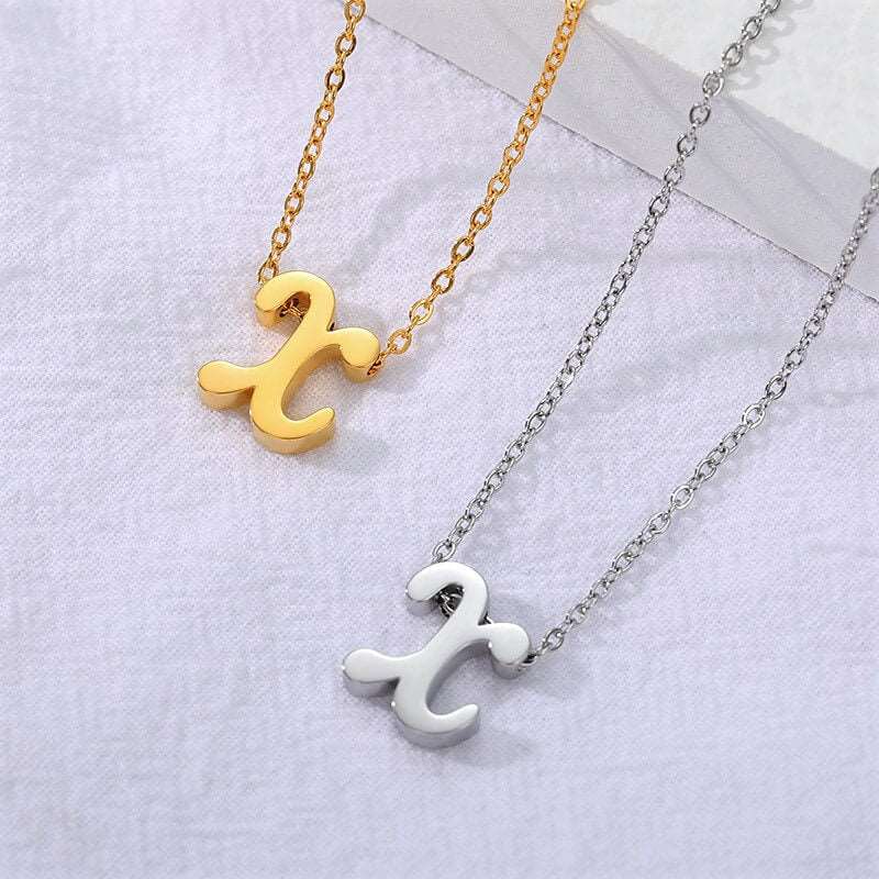 Personalized-lowercase-x-initial-letter-Pendant-Necklace-Gold-gift-girlfriend