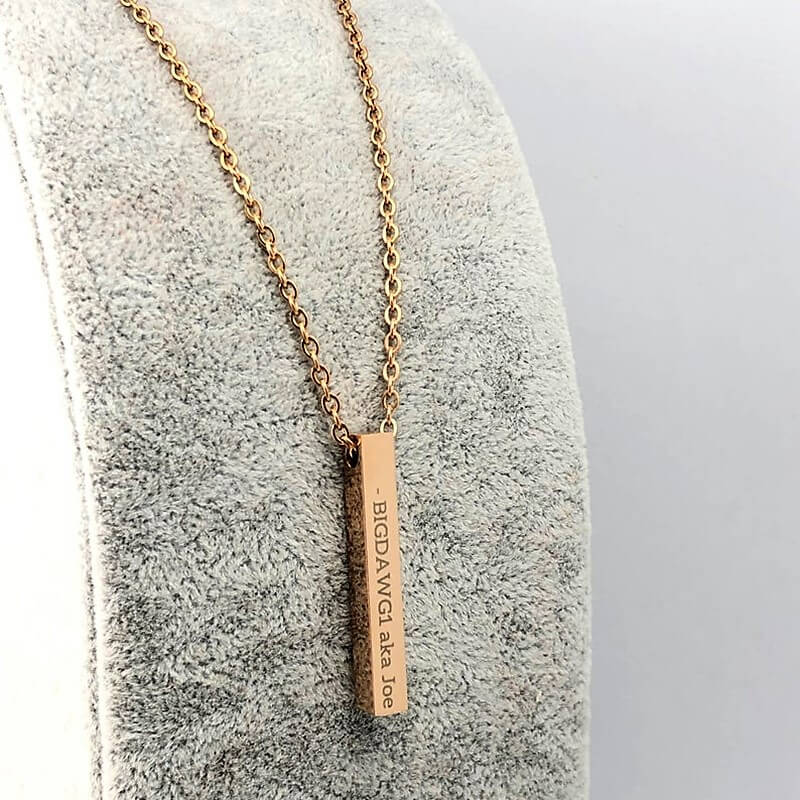 Custom Name Vertical Bar Necklace Personalized Vertical Bar Necklace Thin Bar  Necklace Engraved Gold Bar Necklace Nameplate Bar - Etsy