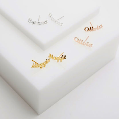 Silver-Personalized-Name-Stud-Earrings-For-Women-Handmade-Custom-Jewelry-Bridesmaid-Gift