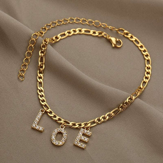 Uppercase-Initial-Letter-Anklet-For-Women-Letters-Gold-Anklet-Summer-Beach-Jewelry-Gift-Free-Shipping