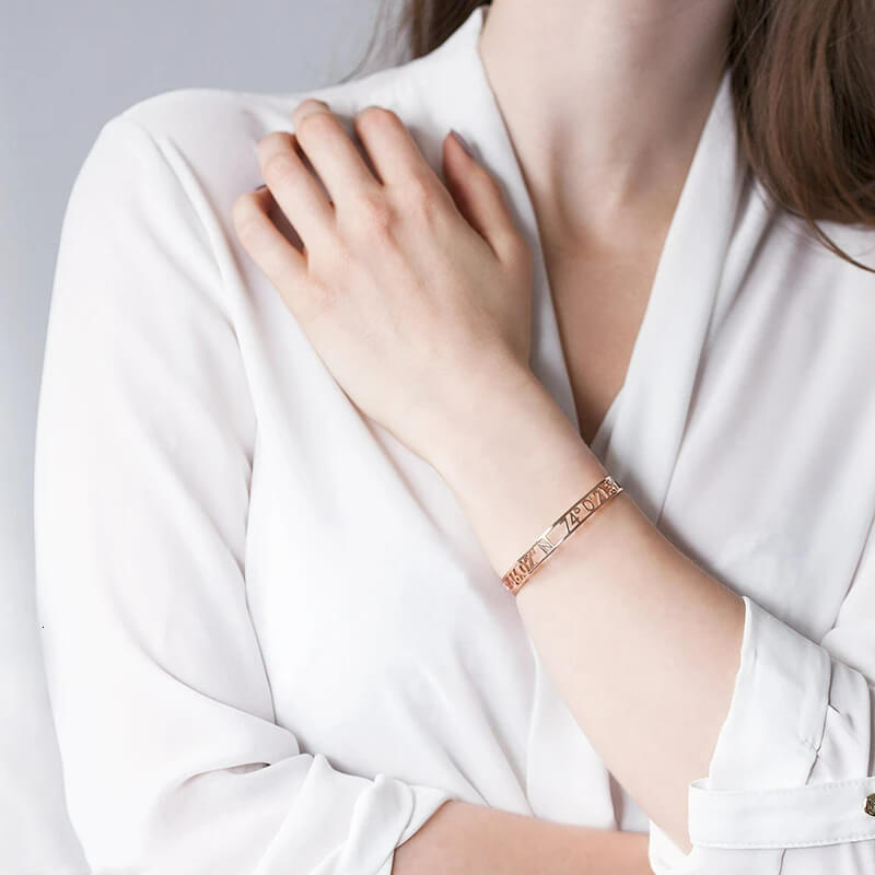 WOMEN-WEARING-personalized-custom-name-cuff-bangle-bracelet-gold