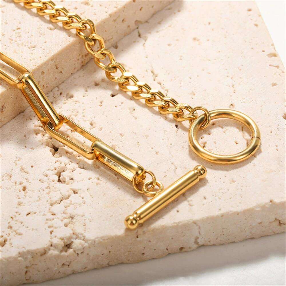 big-thick-chain-coin-pendant-bracelet-gold-trendy