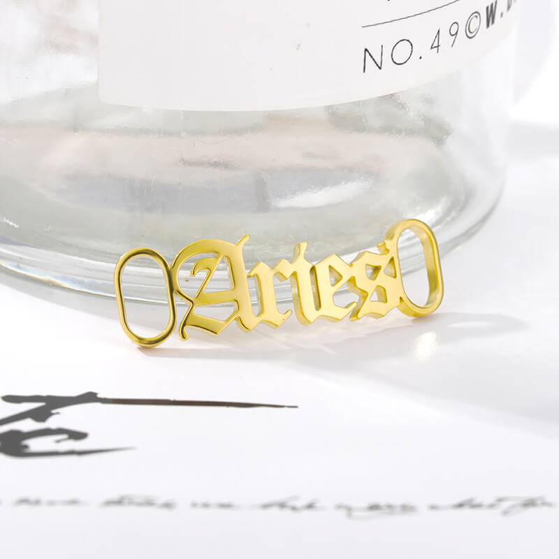 Personalized Name Shoelace Decoration Charms Name in 18K gold waterproof and tarnish free