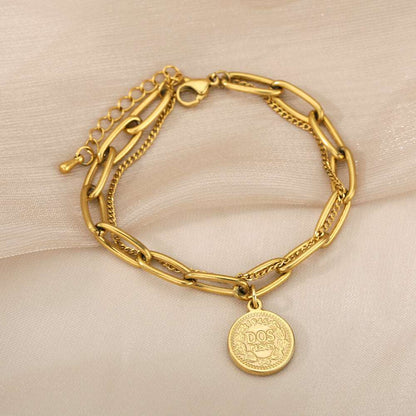 fashion-gold-multilayer-chain-bracelet-vintage-round-portrait-coin-pendant