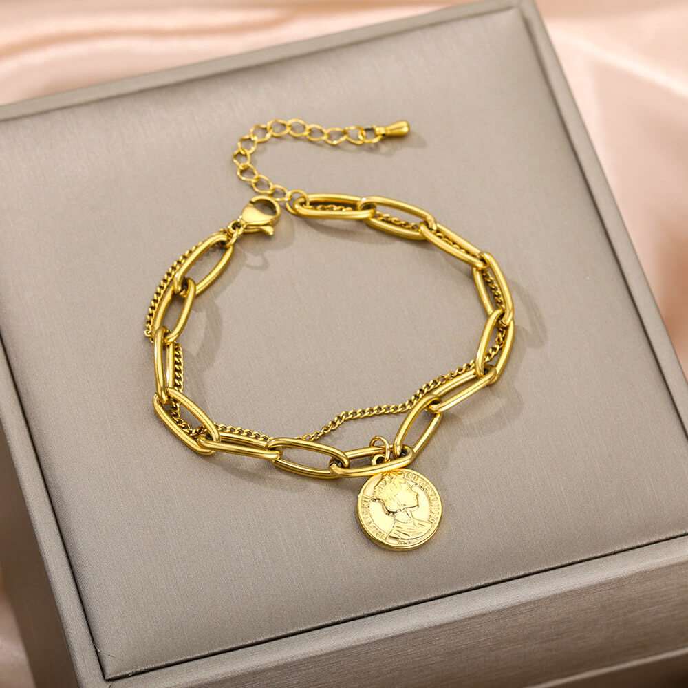 multilayer-chain-bracelet-women-fashion-jewelry-vintage-coin-pendant