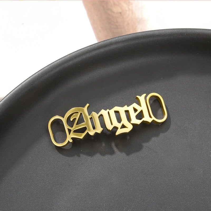 Custom Name Shoelace Charm For Sneakers  in 18K gold waterproof and tarnish free