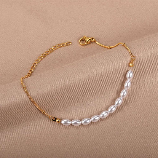 simple-fashion-irregular-pearl-chain-bracelet-gold