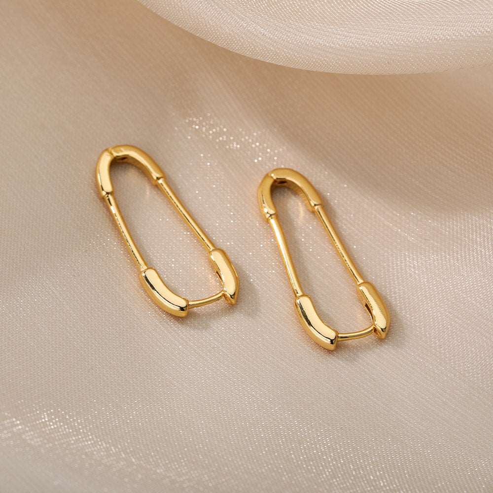 Safety Pin Earringstrendy-Safety-Pin-Earrings-jewel-gold-for-women