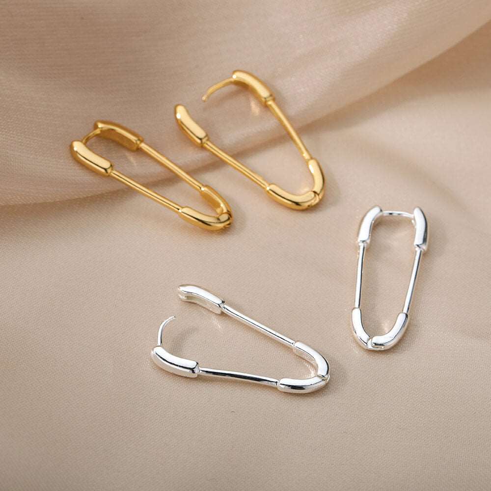 trendy-Safety-Pin-Earrings-jewel-silver-for-girls