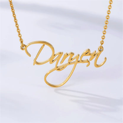 stylish personalized Script Nameplate Necklace for women in gold color (Free shipping) | Simply Bo