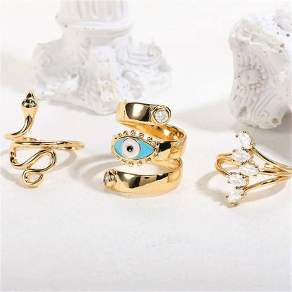 Abstract-Gold-Ring-crystal-blue-evil-eye-fashion
