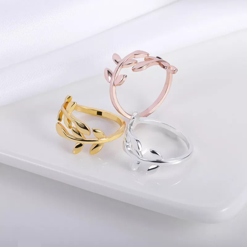 Women Simple Cute Double Leaf Ring Jewelry with Free shipping - Simply Bo