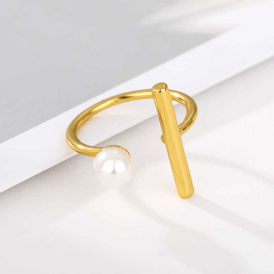 Trendy Open Bar Pear Ring for Elegant Women Girls in Gold color (Free shipping) | Simply Bo