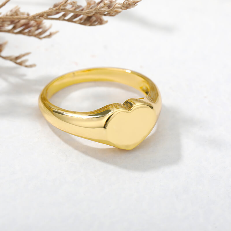 Gold-Forever-Love-Heart-Finger-Ring-for-Women-Stacking-Jewelry