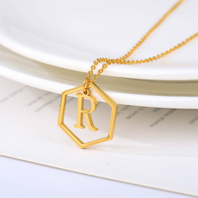 stylish Personalized Initial Letter Necklace for women in gold (Free shipping) | Simply Bo