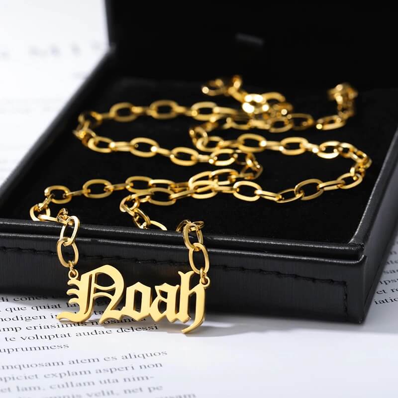 Personalized Unique Chain Name Necklace jewelry for women in gold with Free shipping - Simply Bo