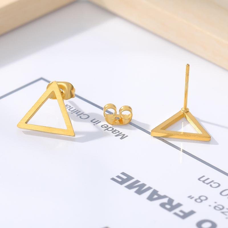 stylish Triangle Earrings for women in gold rose gold and silver color (Free shipping) | Simply Bo