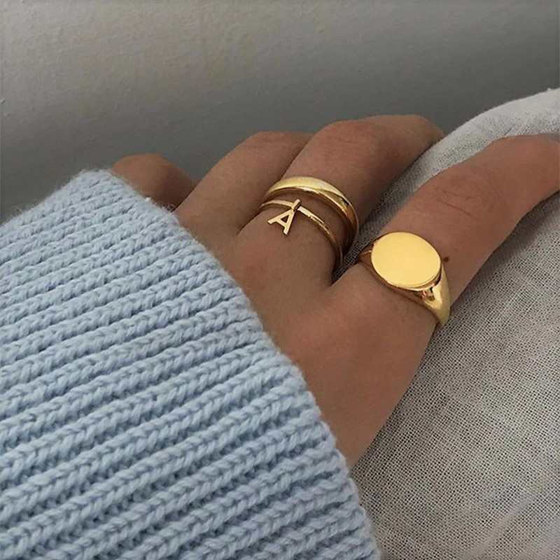 Stylish Women Trendy Stacking Round Circle Rings Jewelry with Free shipping - Simply Bo
