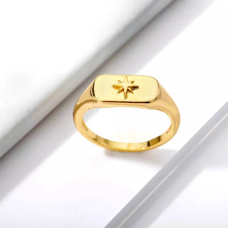 Vintage-Stacking-Gold-Rectangle-Star-Signet-Ring-Women-Bo-Jewelry