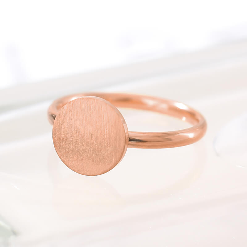 Stackable Thin Circle Dot Band Ring for women in rose gold Jewelry (Free shipping) | Simply Bo