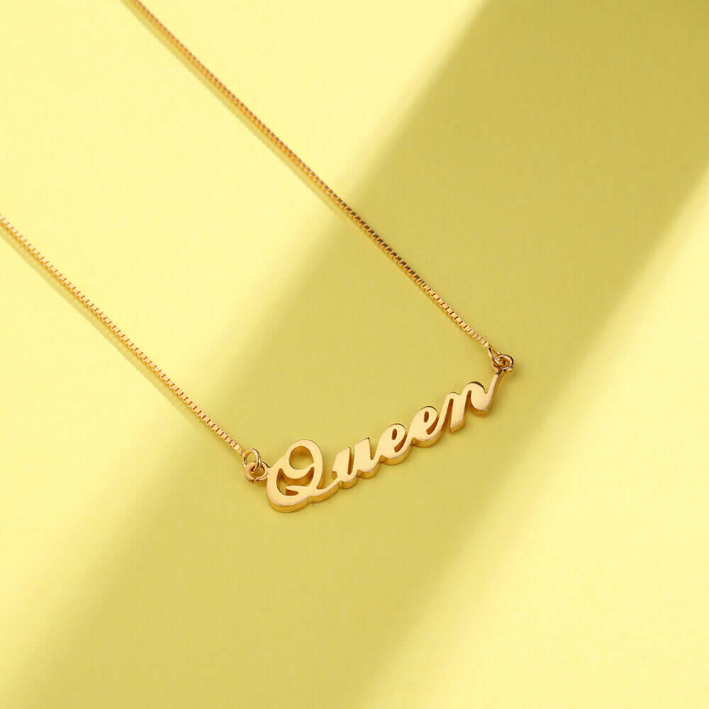 Box Chain Name Necklace