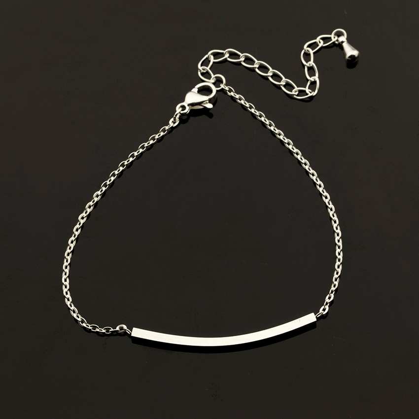 simple bracelet stack thin bar bracelet jewelry for women in silver bo trendy jewelry