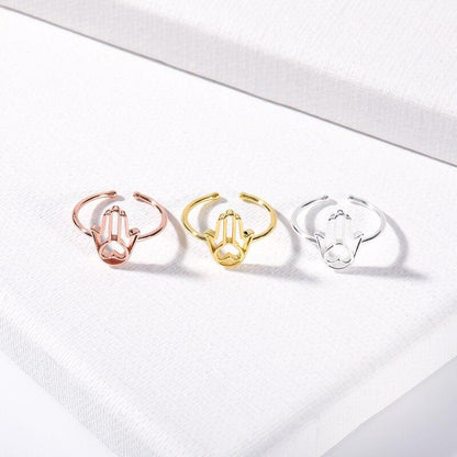 Hollow Hand Ring jewelry for women in gold rose gold and silver with Free shipping - Simply Bo