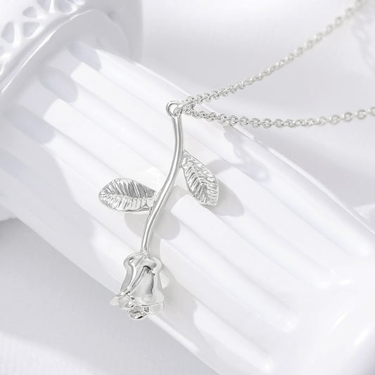 rose-flower-pendant-necklaces-for-women-silver