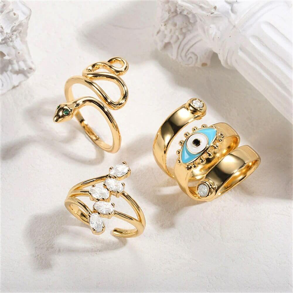 snake-Gold-Ring-crystal-blue-evil-eye-fashion